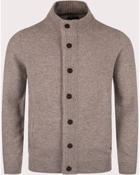 Barbour - Essential Patch Zip Through Knitted Jumper - Lyst