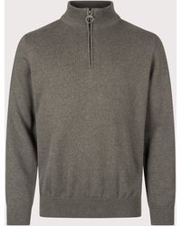 Barbour - Quarter Zip Cotton Knit - Lyst