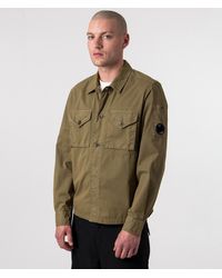 C.P. Company - Gabardine Buttoned Pockets Shirt - Lyst