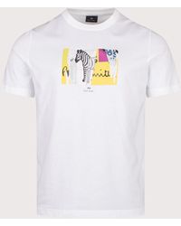 Paul Smith - Regular Fit Organic Cotton Patch Zebra T-Shirt - Lyst