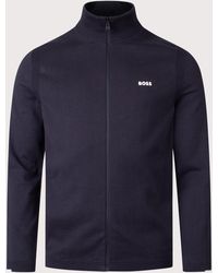 BOSS - Regular Fit Ever-X Zip Through Knit Jumper - Lyst
