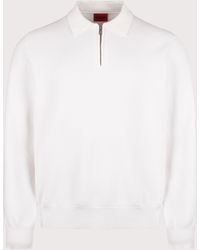 HUGO - Relaxed Fit Long Sleeve San Pauley Polo Shirt - Lyst