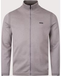 BOSS - Regular Fit Ever-X Zip Through Knit Jumper - Lyst