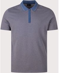 Paul Smith - Regular Fit Quarter Zip Polo Shirt - Lyst