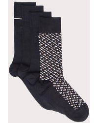 BOSS - 4 Pack Rs Monogramed Socks - Lyst