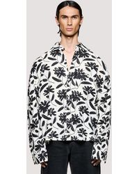 MKI Miyuki-Zoku - Box Fit Floral Linen Dress Shirt - Lyst