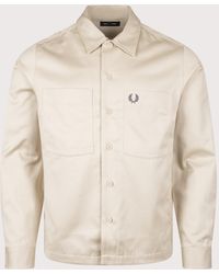 Fred Perry - Regular Fit Twill Overshirt - Lyst