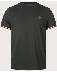 Fred Perry - Regular Fit Twin Tipped Cuff T-Shirt - Lyst