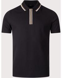 Paul Smith - Regular Fit Quarter Zip Polo Shirt - Lyst