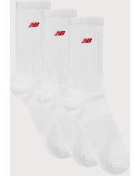 New Balance - Nb Patch Logo 3 Pack Crew Socks - Lyst