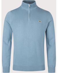 Lacoste - Regular Fit Quarter Zip Knit Jumper - Lyst