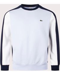 Lacoste - Brushed Fleece Colourblock Sweatshirt - Lyst