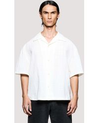 MKI Miyuki-Zoku - Box Fit Loose Weave Check Short Sleeve Vacation Shirt - Lyst