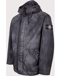 Stone Island - Relaxed Fit Dense Nylon-Tc Hand Sprayed Reflective Jacket - Lyst
