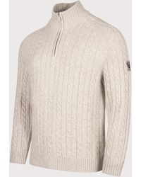 Belstaff - Regular Fit Westport Quarter Zip Jumper - Lyst