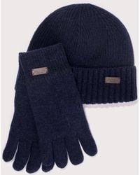 Barbour - Carlton Beanie &Amp; Gloves Gift - Lyst