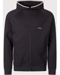 BOSS - Regular Fit Sense Zip Through Hoodie - Lyst
