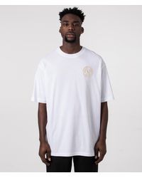 Versace - Relaxed Fit L V Emblem T Foil T-shirt - Lyst