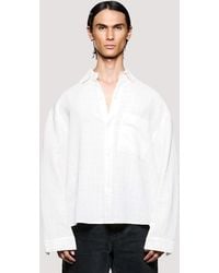 MKI Miyuki-Zoku - Box Fit Loose Weave Check Dress Shirt - Lyst