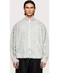 MKI Miyuki-Zoku - Faux Alpaca Knit Track Jacket - Lyst