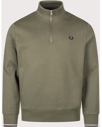 Fred Perry - Regular Fit Quarter Zip Sweatshirt - Lyst