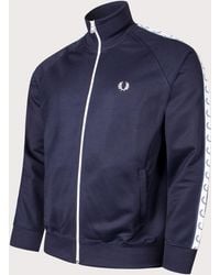 Fred Perry - Zip Through Taped Track Top - Lyst