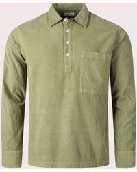 Universal Works - Relaxed Fit Long Sleeve Polo Shirt - Lyst