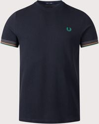 Fred Perry - Regular Fit Twin Tipped Cuff T-Shirt - Lyst