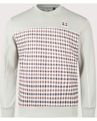 Aquascutum - Club Check Crewneck Sweatshirt - Lyst