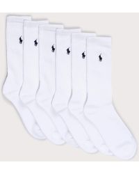 Polo Ralph Lauren - 6 Pack Of Stretch Crew Socks - Lyst