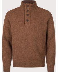 Barbour - Essential Patch Quarter Zip Knitted Jumper - Lyst