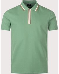 Paul Smith - Regular Fit Quarter Zip Polo Shirt - Lyst