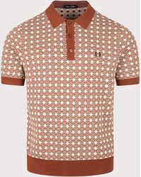Fred Perry - Regular Fit Floral Jacquard Polo Shirt - Lyst
