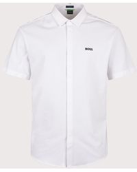 BOSS - Regular Fit Goc Swing Short Sleeve Shirt - Lyst