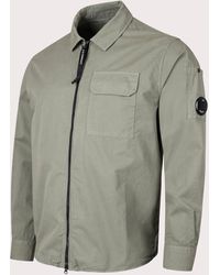 C.P. Company - Gabardine Zipped Overshirt - Lyst