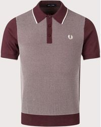 Fred Perry - Regular Fit Tonic Waffle Knitted Polo Shirt - Lyst