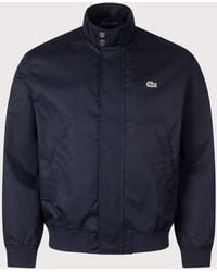 Lacoste - Regular Fit Water-Repellent Twill Harrington Jacket - Lyst