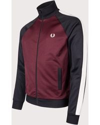 Fred Perry - Regular Fit Contrast Sleeve Track Jacket - Lyst