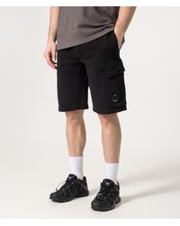 C.P. Company - Regular Fit Cotton Diagonal Fleece Cargo Sweatshorts - Lyst