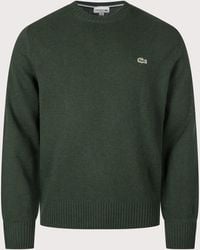 Lacoste - Classic Fit Wool Crewneck Jumper - Lyst