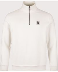 Belstaff - Reg Fit Quarter Zip Sweatshirt - Lyst