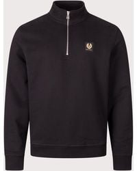 Belstaff - Regular Fit Quarter Zip Sweatshirt - Lyst