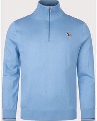 Paul Smith - Regular Fit Zebra Logo Quarter Zip Jumper - Lyst