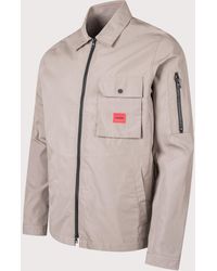 HUGO - Emmond Zip Through Overshirt - Lyst