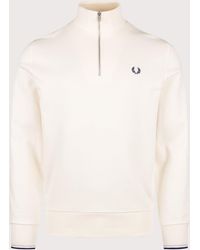 Fred Perry - Regular Fit Quarter Zip Sweatshirt - Lyst
