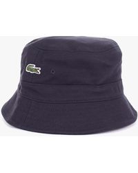 Lacoste Bucket Hat in Black for Men | Lyst UK