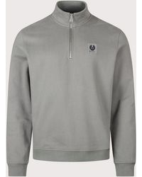 Belstaff - Regular Fit Quarter Zip Sweatshirt - Lyst