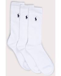 Polo Ralph Lauren - Three Pack Of Stretch Crew Socks - Lyst