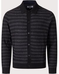 Wax London - Tristan Rib Check Button Down Knitted Polo - Lyst