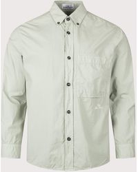 Stone Island - Comfort Fit Organic Cotton Tela 'Paracadute' Overshirt - Lyst